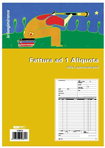 EDIPRO E5283A, Blocco fattura 1 aliquota 50x2 autoricalcante f.to 29,7x22