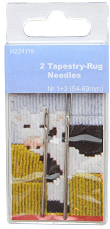TSL 2 Tapestry Rug Needles, Silver