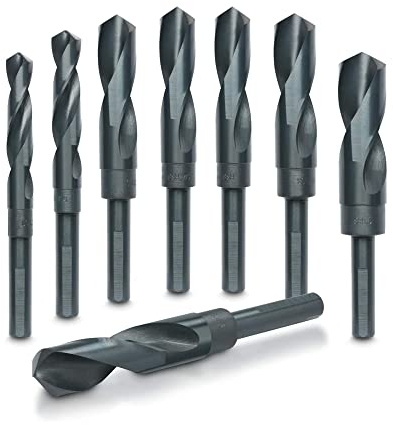 Hiltex 10005 HSS Silver and Deming Industrial Drill Bit Set (8 Pieces), 1/2 (1)
