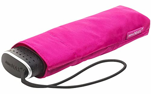 Impliva Mini Taschenschirm flach, Rosa, Taille Unique