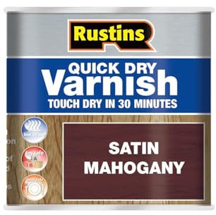 RUSTINS Quick Dry Varnish, Satin Mahogany, 250 ml