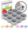 Kiddo Feedo Baby Food Storage Containers - Silicone Tray to Freeze Baby Food and Baby Purees - Free Baby Feeding eBook by Author/Dietitian - Grey