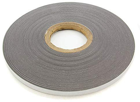 FerroFlex® 12.5mm Wide 3M Self Adhesive & Gloss White Ferrous Strip for Walls, Office, Home and Creating Instant Surfaces Magnets Will Attract To - 1 Metre Length
