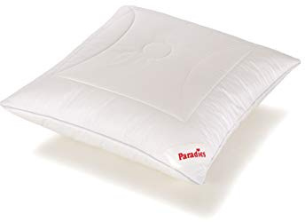 PARADIES Kissen 80x80 cm Softy Duett Plus Bio - das versteppte Kopfkissen mit Reißverschluss