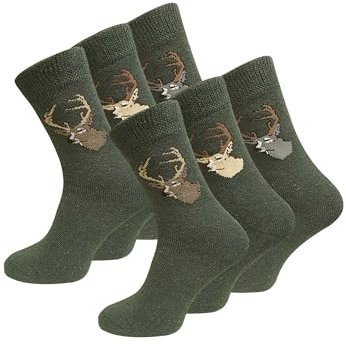 6 Paar JÄGER Socken Frottee, original VCA, Grün Gr.-39/42