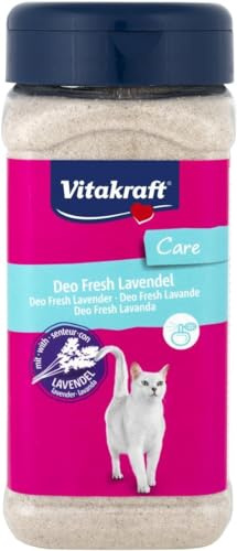 Vitakraft Deo Fresh Lavendel, Frischegranulat für Katzentoiletten, zarter Duft, in aromaversiegelter Streudose (1x 720g)