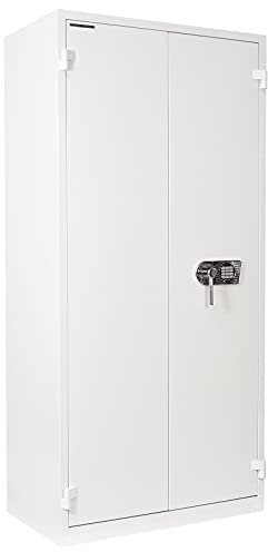 Rottner Office 3 Premium Büroschrank Stahl Elektronikschloss Notbestromung möglich 4 verstellbare Fachböden Tür mit Feuerisolierung inkl. Befestigungsmaterial