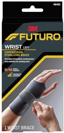 FUTURO Compression Stabilizing Wrist Brace, Left Hand, S/M