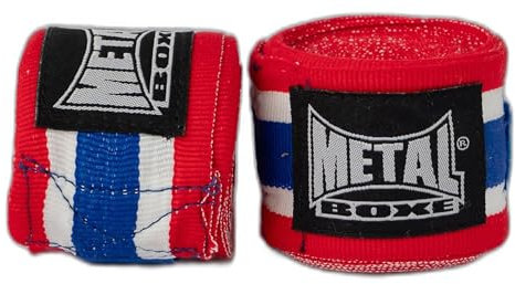 METAL BOXE - Trainingsbandage, Rot/Weiß/Blau, 4 m