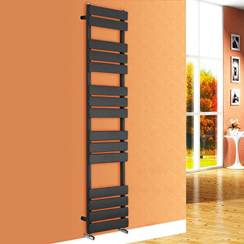NRG 1600x450 Flat Panel Heated Towel Rail Bathroom Rad Radiator Anthracite