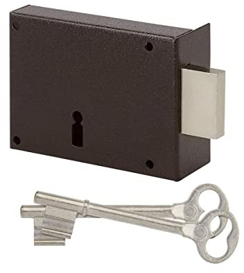 Metalux - METALUX série 461 110 - Serrure en applique pêne dormant seul 110x81 mm - Droite pour Portail Porte Jardin Porte Garage