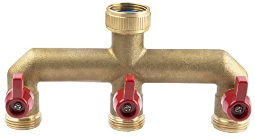 Nez de robinet droit sélecteur 3 sorties vannes mâle 20 x 27 | Boutté 2161421 NR20