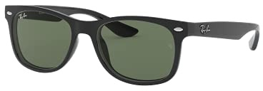 Ray-Ban Rj9052S Gafas de sol, Rectangulares Unisex niños, negro