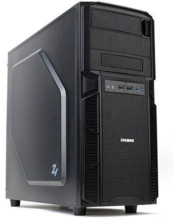 Zalman Z1 Midi-Tower PC-Gehäuse (ATX, 2X Externe 5,25, 4X 3,5 interne, USB 3.0, Keine Stromversorgung)
