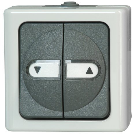 Kopp 560956012 Blue Electric Jalousietaster mit Umkehrsperre Schwarz, Weiß