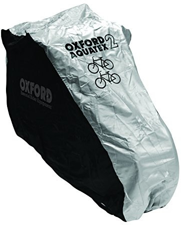 Oxford Aquatex Outdoor Double Bike Cover - 200 x 75 x 110cm - Black/Silver