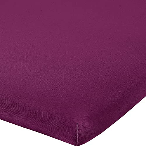 Erwin Müller Topper-Spannbettlaken Freising Elasthan-Jersey-Stretch - aubergine Größe 90x190 cm - 100x220 cm - dehnbar, antipilling, bügelfrei, Rundumgummi