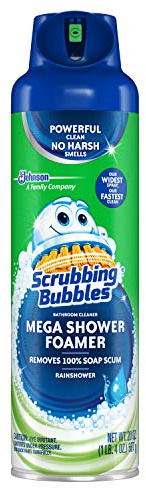 Scrubbing Bubbles Mega Bathroom and Shower Foamer Aerosol, Rainshower Scent, 20oz