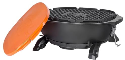 PK Grills PKGO Bärbar Hibachi kolgrill, bärbar grill med gjuten aluminium utomhusrökare, grill för camping, grillning i bakgården, parken, baklucka