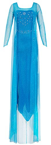 Katara 1768 Costume Donna Principessa Elsa Adulto Travestimento Frozen Donne Vestito Carnevale Halloween - Taglia M