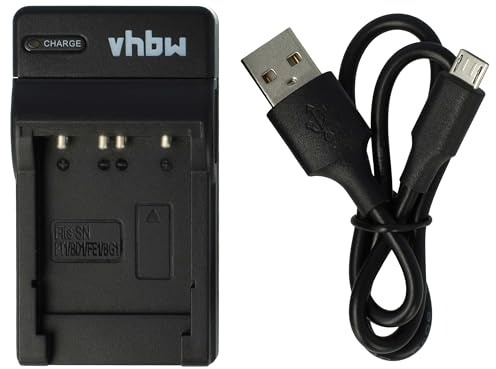 vhbw USB Ladegerät kompatibel mit Sony Cybershot DSC-W210, DSC-W215, DSC-W220, DSC-W230 Kamera Camcorder/Akku - Ladeschale, Ladeanzeige, 4,2 V