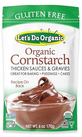 Let's Do Organic Cornstarch - Corn Starch for Cooking, Corn Starch Organic, Corn Starch Powder, Non GMO Corn Starch Gluten Free - 6 Ounce (Pack of 6)