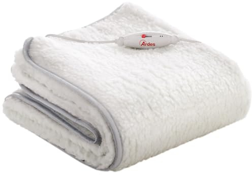 ARDES - AR412 Chauffe-lit simple électrique MORPHEO Couverture chauffante 2x60 W, Chauffe-lit simple électrique 2 zones de chauffage - Couverture thermique en laine mélangée lavable à la main