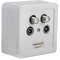 PremiumX PX4 Satdose 4-Fach Enddose Twin Antennendose Class A Sat Dose 2X Sat 1x Radio 1x TV Aufputz Unterputz
