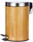 Zeller 18561 Treteimer, 3 Liter, Bamboodekor, Metall ø17 x 26 cm