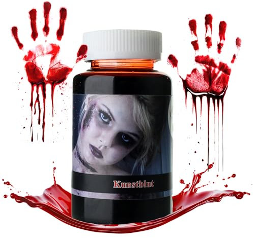 Real FX Blood – Faux sang 250 ml KingofHalloween.de pour Halloween, théâtre, maquillage SFX et blessures réalistes