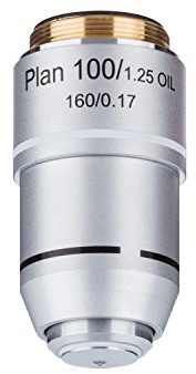AmScope PA100 X -v300 100 x Plan acromático compuesto microscopio objetivo lente
