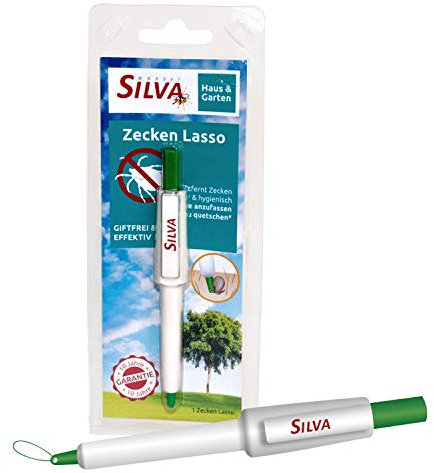 Silva® Zeckenlasso [SCHMERZFREI] - Zeckenschlinge zur sicheren & effektiven Zeckenentfernung - Giftfreier Zeckenentferner für Mensch, Hunde & Katzen - Zeckendreher Hygienische & Einfache Anwendung