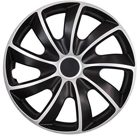 NRM Radzierblende Quad Bicolor schwarz/Silber 13 Zoll 4er Set