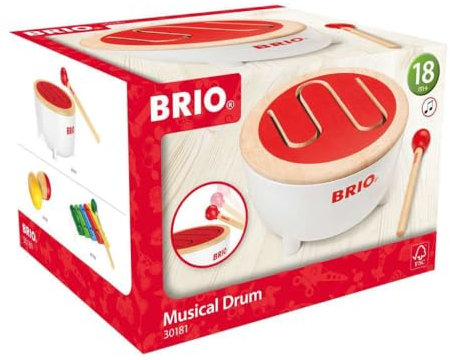 BRIO Kleinkindspielzeug - Trommel - Kleinkindspielzeug ab 18 Monaten