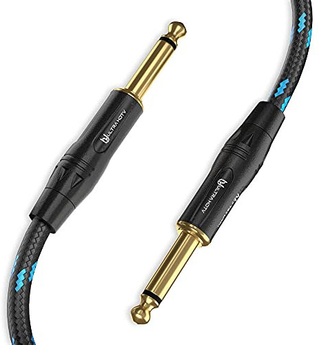 Ultra HDTV Premium 6,35mm Instrumentenkabel - 5 Meter Mono Klinkenkabel Gitarrenkabel mit 6,35 mm auf 6,35 mm Klinkenstecker