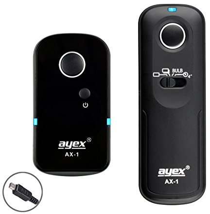 ayex Funk-Fernauslöser AX-1 Kompatibel mit Olympus UC1 zB. E-PL8 E-620 E-600 E-520 E-510 SP-810 UZ SZ-300MR SZ-20 Pen-F Mit vielen Funktionen wie Serienauslösen Bulb