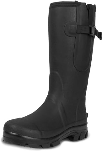 Lakeland Active Men's Helton Neoprene Lined Adjustable Wellington Boots - Black - 8 UK