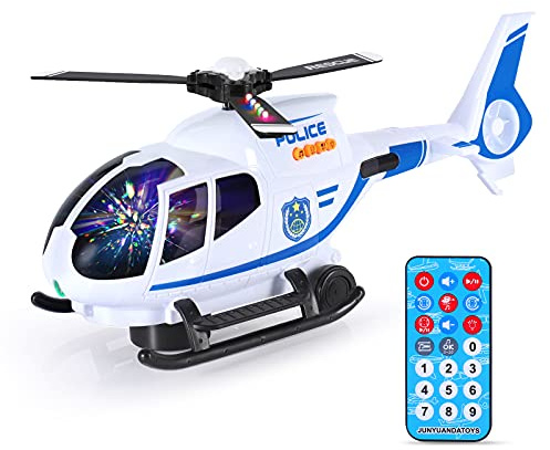 ele ELEOPTION Airplane Toy with Infrared Remote Control Plane Toys Helicopter with Lights and Music for 3 4 5 6 7 8 Year Old Boys Girls Gift White