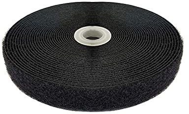 YKK, nastro adesivo da cucire, non adesivo, resistente, larghezza 20 mm, nastro di fissaggio in tessuto di nylon per fai da te e cucito artigianato, arredamento per la casa, tappezzeria, nero, 5 metri