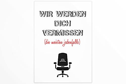 Friendly Fox Abschiedskarte Kollegen, 1x XXL Karte zum Abschied, DIN A5 Klappkarte für Abschied Abschluss Jobwechsel Ruhestand Weltreise