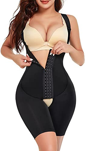 KUMAYES Body Gainant Femme Ventre Plat Invisible Corset Minceur Lingerie Sculptante Bodysuit cuisse minceur Shapewear (Noir, XL)
