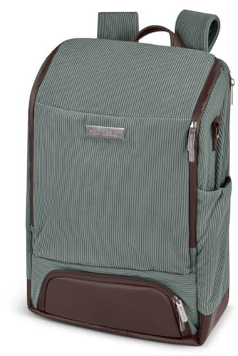 ABC Design Wickeltasche Tour – 2in1 Baby Wickelrucksack & Wickeltasche – geräumige Babytasche mit hygienischer Wickelunterlage & Flaschenhalter – Farbe: aloe