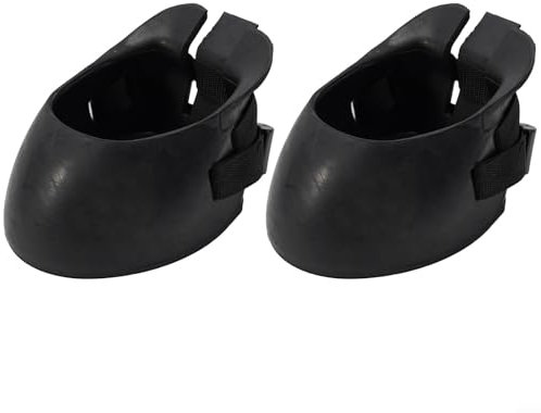 Botas de goma del pezuñado de los zapatos de la protección del casco del caballo del resbalón para la prevención de lesiones (L)