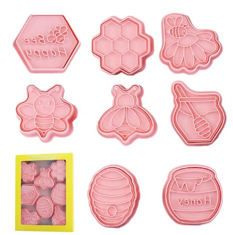 Ensemble d'emporte-pièces abeilles, moules à biscuits, faciles à utiliser pour la pâtisserie créative et les travaux manuels, outils de cuisson amusants pour remplissage de gâteaux, fondant, chocolat