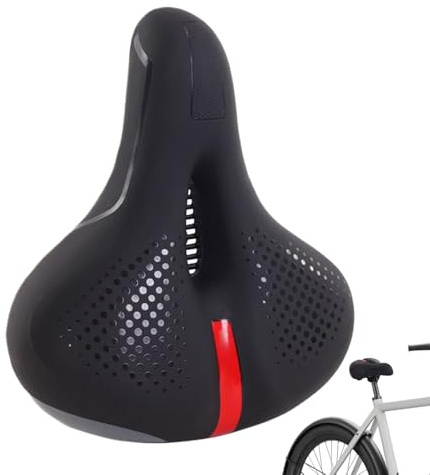 Asientos de bicicleta para hombre, cojín ancho y cómodo, asiento de bicicleta de montaña de silicona gruesa para carretera, ejercicio en interiores, viajes al aire libre, carreras, sillín de cojín