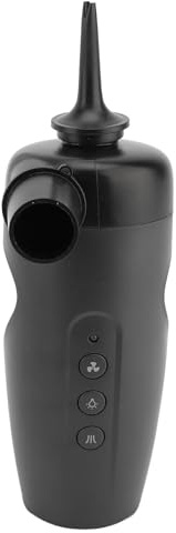 Riuulity Piccola Pompa Gonfiabile Elettrica, Gonfiatore Senza Fili Portatile con Batteria da 3000mAh per Esterno Domestico, Doppie Porte per Materassi Ad Aria, Sacchetti Sottovuoto, Luce LED per