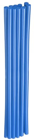QUARKZMAN 10Pcs Bastoncini Di Colla A Caldo 7mm X 250mm Lunghi EVA Mini Bastoncini Di Adesivo A Fusione A Caldo Per Pistola A Colla Calda Legno Plastica Vetro Fiori Tessuti Schiuma Blu