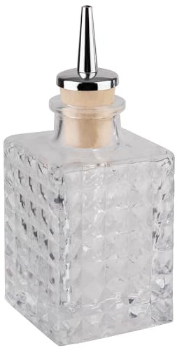 APS 93359 Bouteille amère en verre avec bec verseur en liège et acier inoxydable 0,1 l