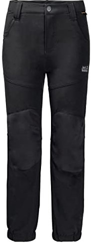 Jack Wolfskin Kinder Rascal Winter Pants Kids Atmungsaktiv Wind-und Wasserabweisend Softshell-Hose, schwarz (black), 104