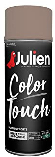 Julien Peinture Aérosol Intérieure et Extérieure Color Touch en Phase Aqueuse - Taupe Satin - 400ml